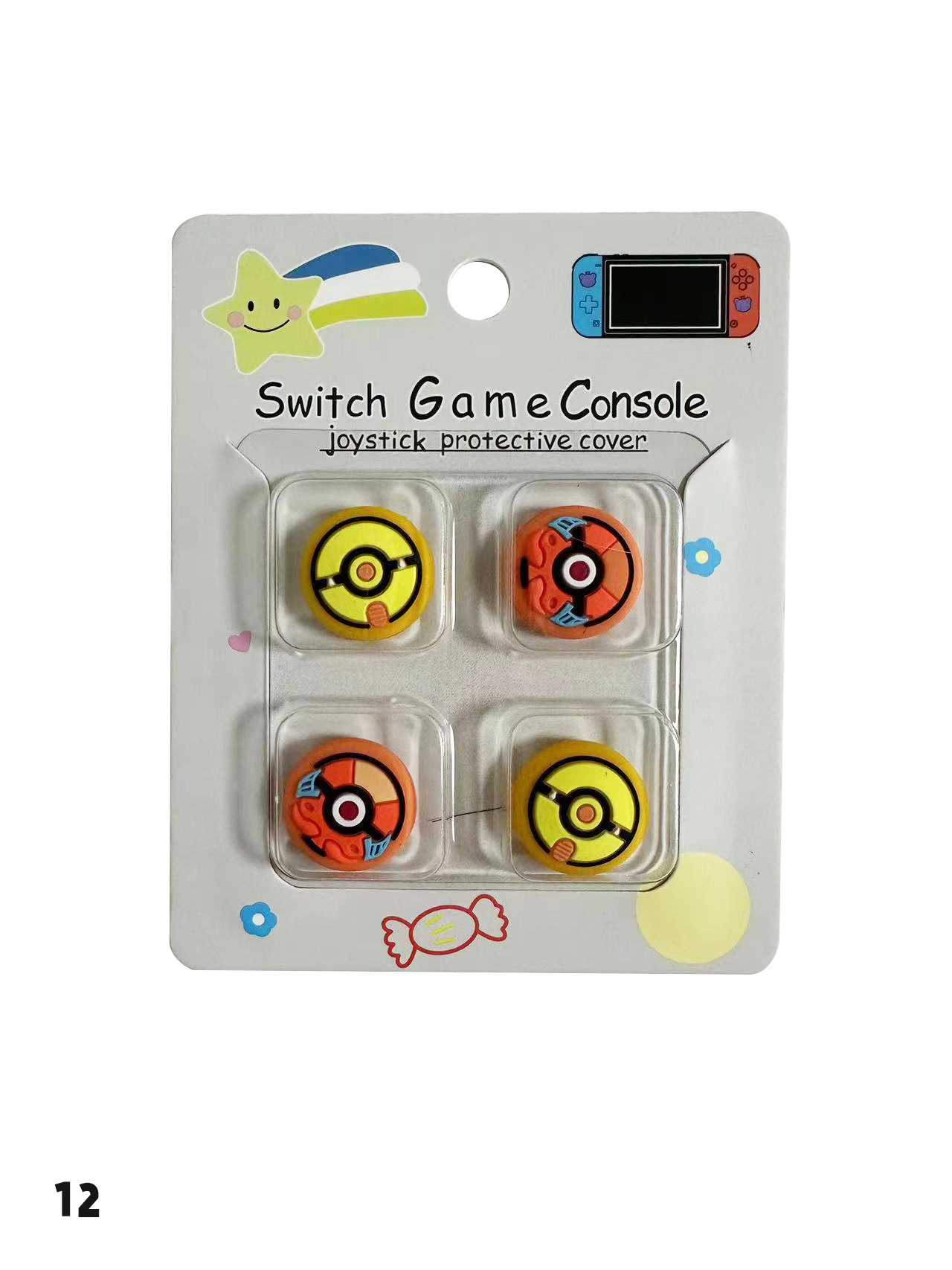 Tapa basculante de silicona de Nintendo Switch de dibujos animados NS Lite tapa basculante tapa protectora mango tapa protectora basculante