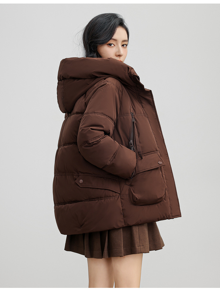 Russian new winer plus size for women's casual warmh, hickened and enlarged pocke hooded coon wholesale Down_voghion.com