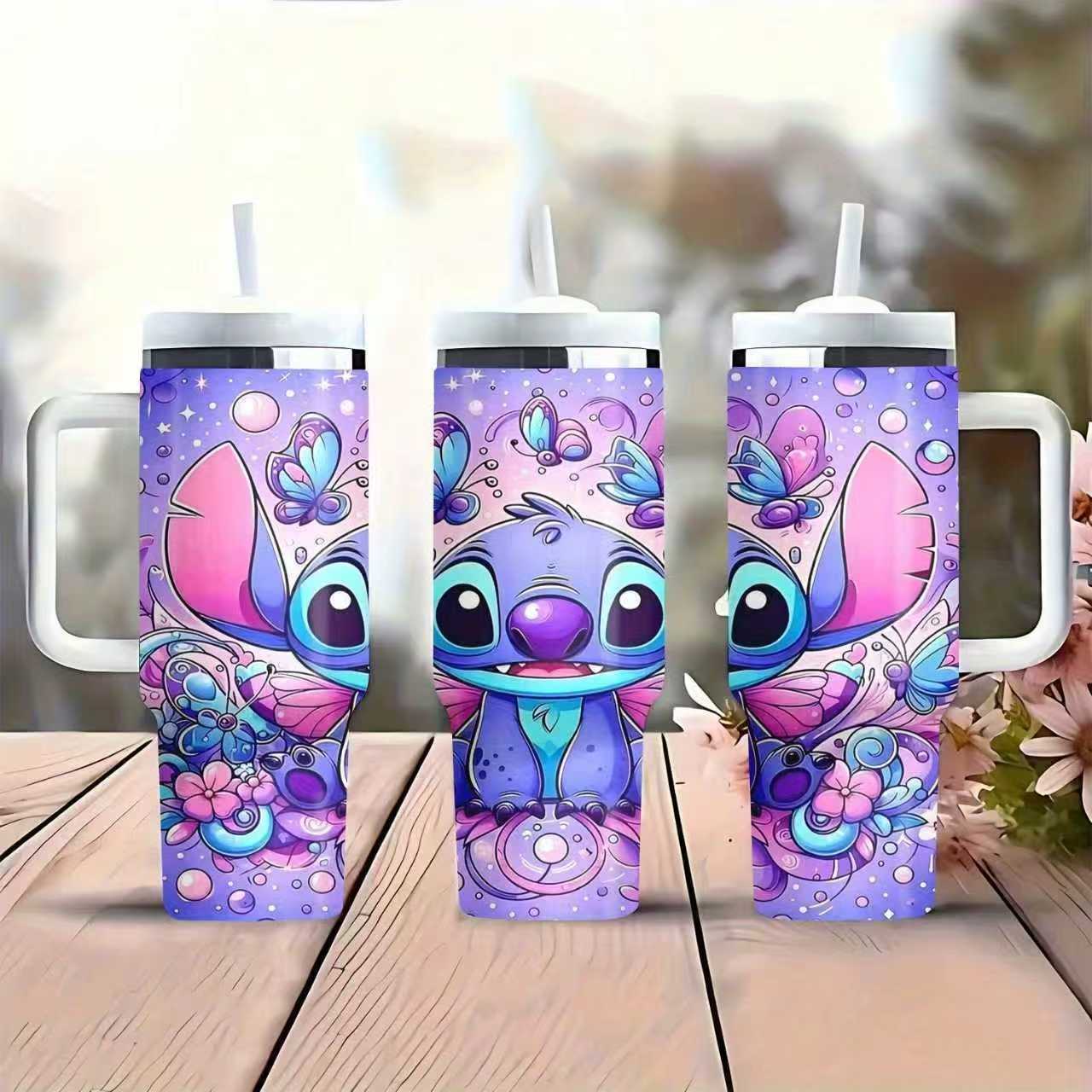 Transfronterizo Amazon 40oz Sanrio dibujos animados KT gato serie termo taza de hielo taza de café portátil con mango