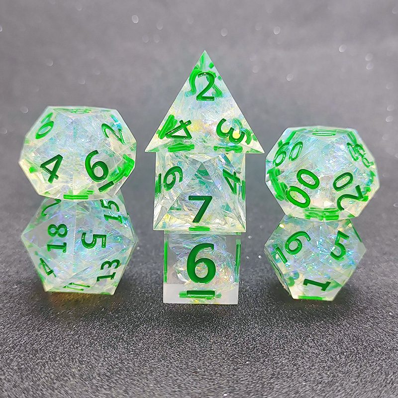 Resina de ángulo agudo DADOS COC corriendo grupo Cthulu DND Dragon y Dungeon juego de mesa TRPG poliédrico DADOS