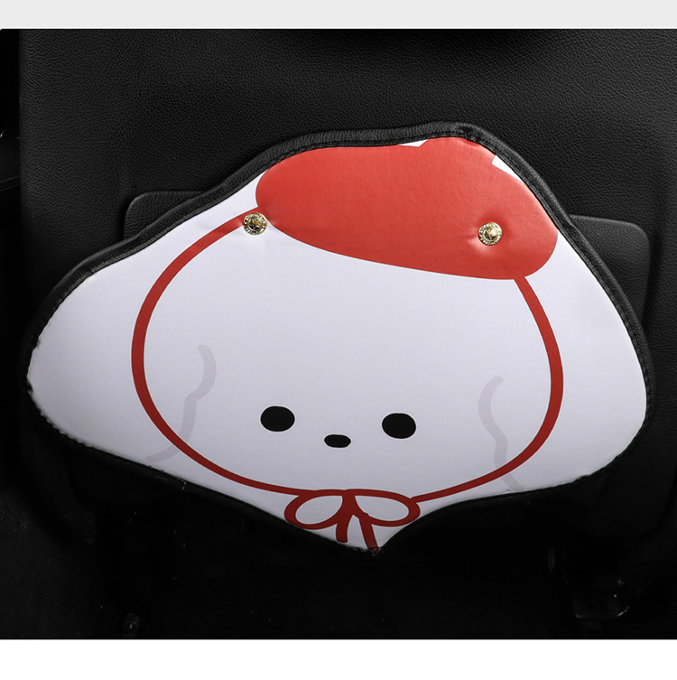 Red Hat Puppy Car Anti-kick Pad Universal Rear Seat Back Anti-dirty Protective Pad Car Rear Seat Protective Pad