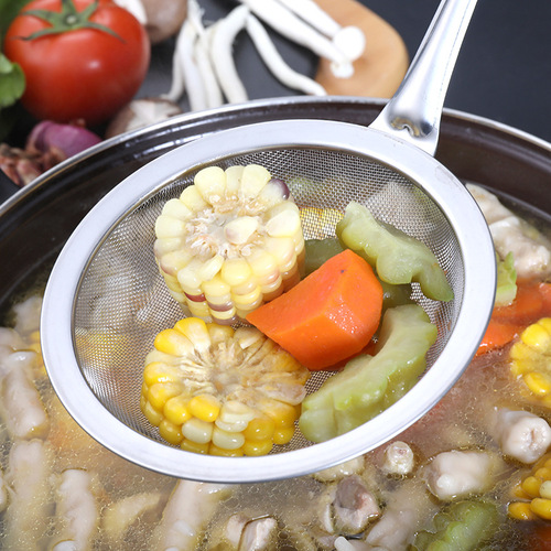 Stainless steel ultra-fine mesh sieve juicer, soy milk, hot pot, deep-frying filter screen, household kitchen noodle skimmer strainer