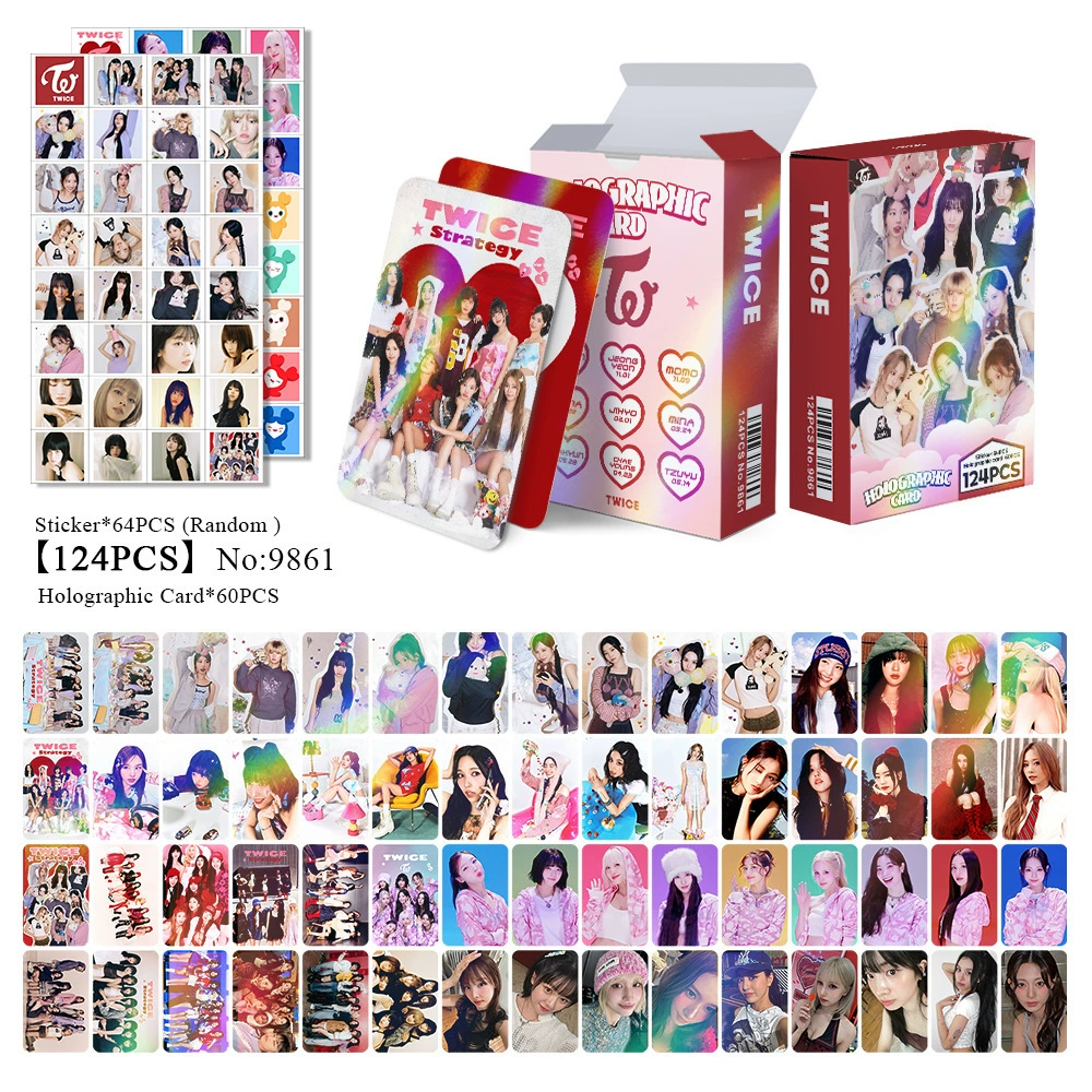 New Model Exclusively for Foreign Trade: 124 Holographic Cards, Total Chain Gidle Str Bptwice Celebrity Merchandise Lomo Small Cards