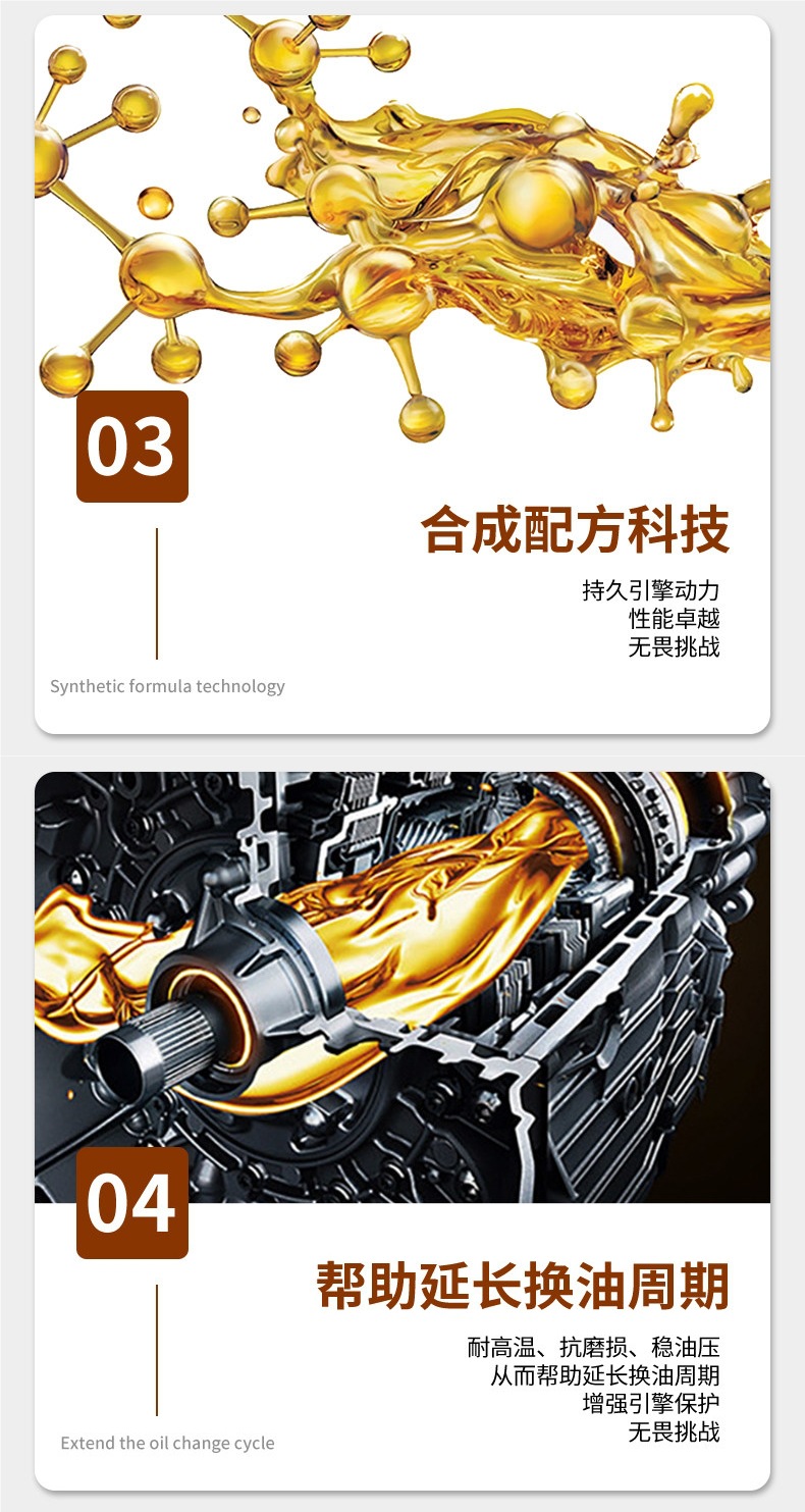 Fully synthetic diesel engine oil CF4 genuine 4-liter pack 15W40 for agricultural vehicles, 20W50 for trucks, CI engine diesel oil