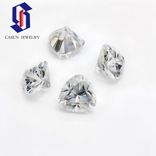 in stock straight hair fat triangle mosan bare stone D/EF/GH color 0.8CT-3CT source direct supply special shaped mosan bare stone