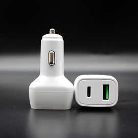 新款36W车充QC3.0+18WPD车载充电器快充USB+18W type-c车充