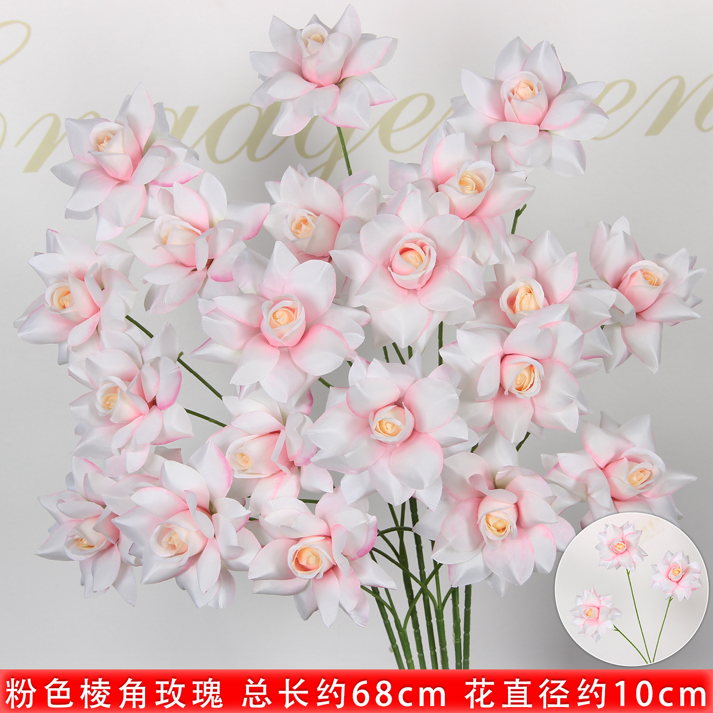 Flor de boda rosa imitación flor de seda flor de decoración floral sala de bodas floral hogar ramo único camino de introducción de flores