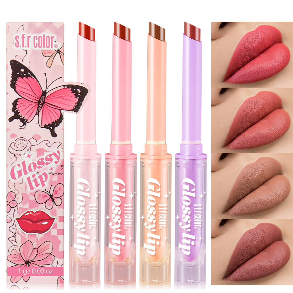 s.f.r color transfronterizo para mariposas hidratante impermeable fácil de colorear lápiz labial sólido