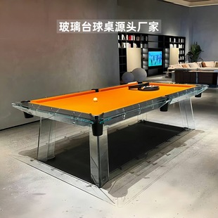 Wright Crystal Tempered Glass Billiard Table Chinese Table American Black Acrylic Family Standard