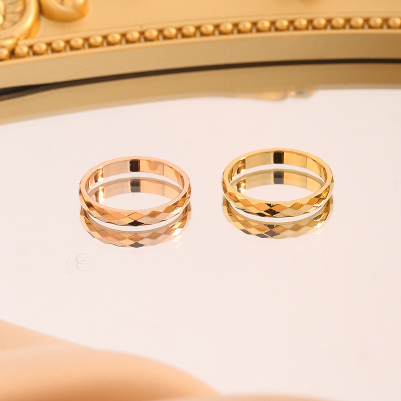 Exquisite Super Flash Multi-cut Prism Ring Women's Simple Ins Cold Style High-grade Design Personalized Niche Light Luxury