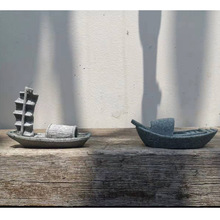 仿真迷你小船 鱼缸水陆缸造景庭院流水盆景园艺假山景观迷你装饰