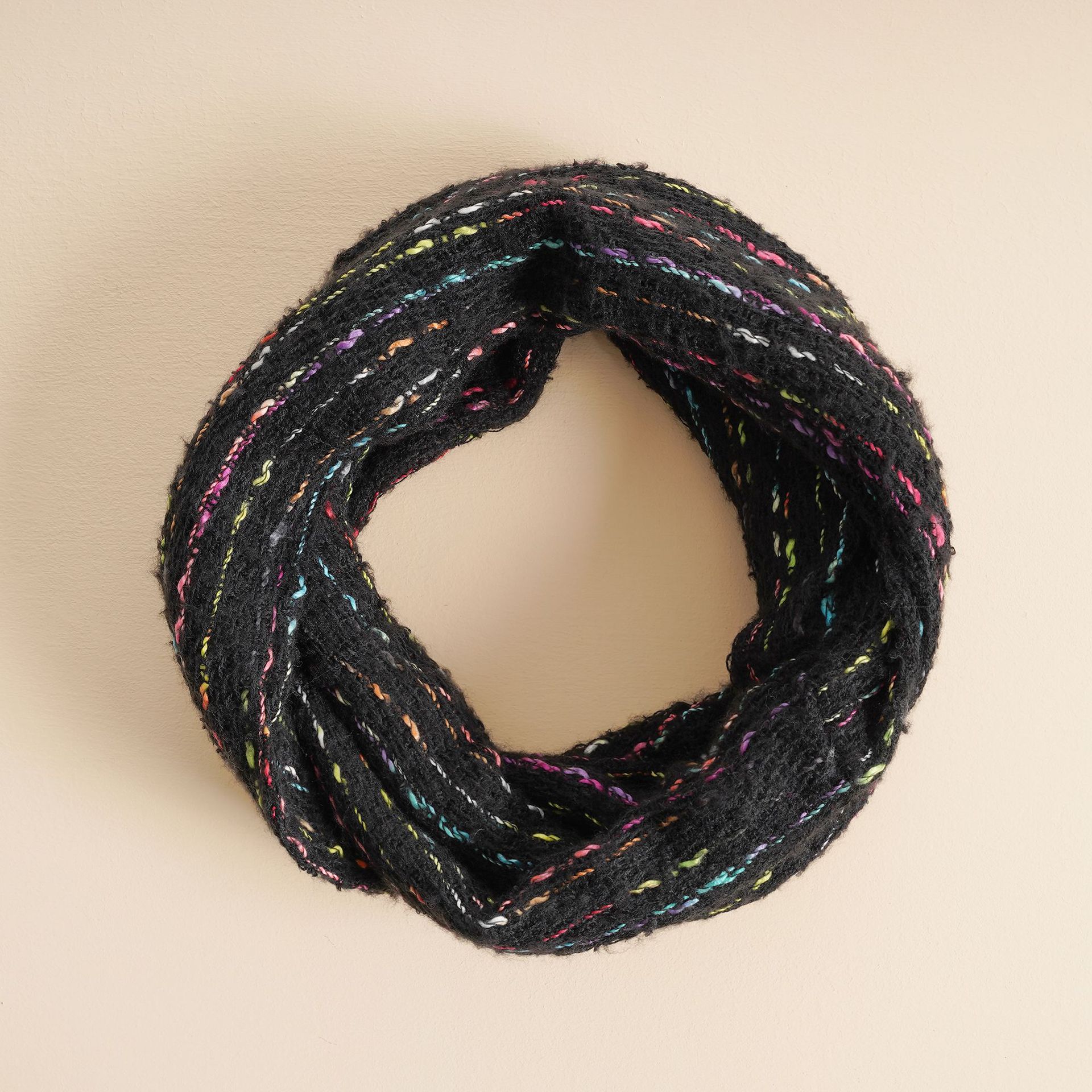 Invierno cálido Satén de invierno en stock color a juego urdimbre tejido femenino mezclado color gris bufanda marea