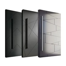 中山源头工厂别墅入户大门室外铸铝门偏轴门带地弹簧门防盗门