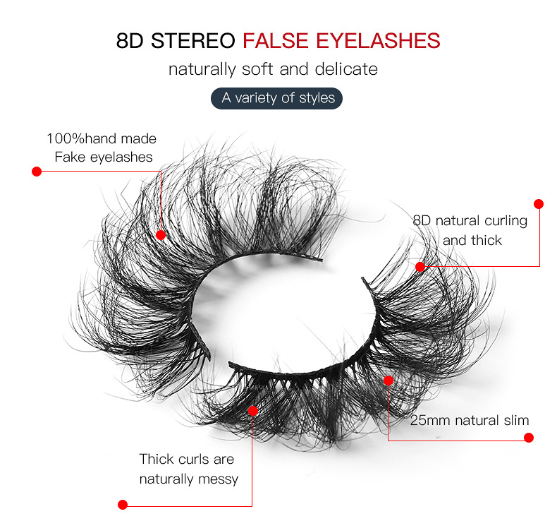 Fashion New  8d Fluffy Multi-layer Thick Cross Artificial Mink Hair False Eyelashes display picture 1