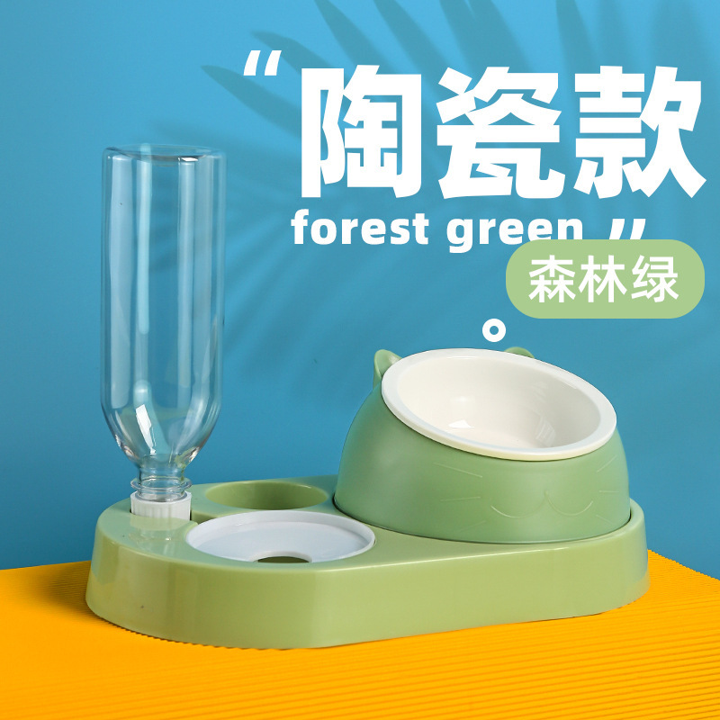 대형 포레스트 그린 벨트 세라믹 그릇 [4-in-1 조합]