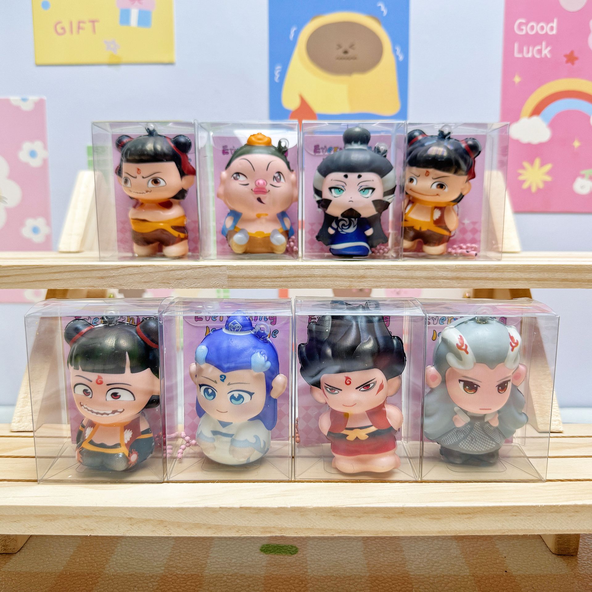 B24 en Nezha Colgante de pellizco de rebote lento/dispara 24 como una caja/da un pequeño regalo