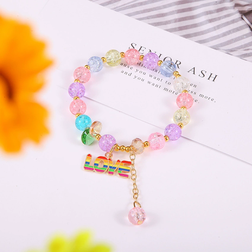 "Summer crystal bracelet, beads, pendant, Birthday gift"