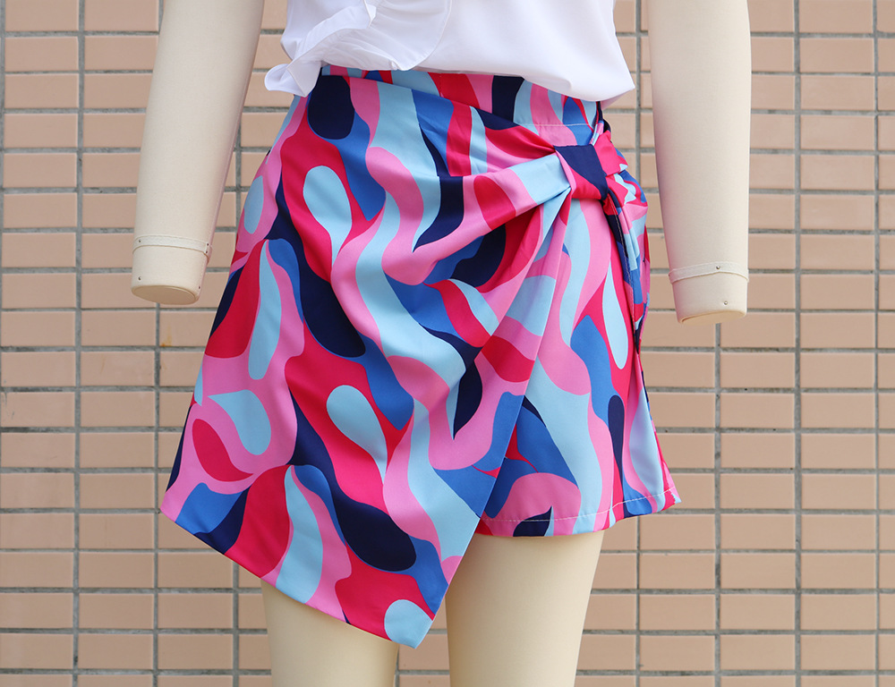 245g Weight Knee Length Pants Length Polyester Fabric Type High Waist Waist Line Straight Pants Pants Type Micro-Elastic Elasticity Daily Occasion Slim Fit Type Color Block Pattern Summer Season Women's Gender Printing Design Vacation Style Women's Daily Vacation Color Block Knee Length Printing Straight Pants 14