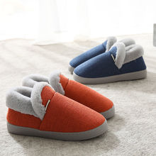 牛筋厚底棉拖鞋圣诞包脚跟老年人棉鞋外出防寒毛毛兔子月子保暖鞋