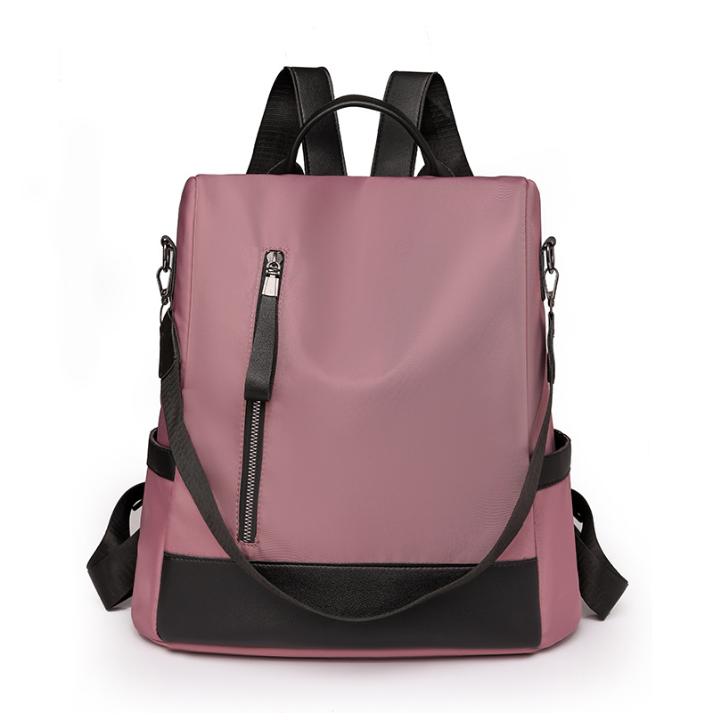 Venta al por mayor transfronteriza 2023 nueva mochila antirrobo de nailon casual moda femenina color de contraste bolsa de viaje al aire libre de doble uso