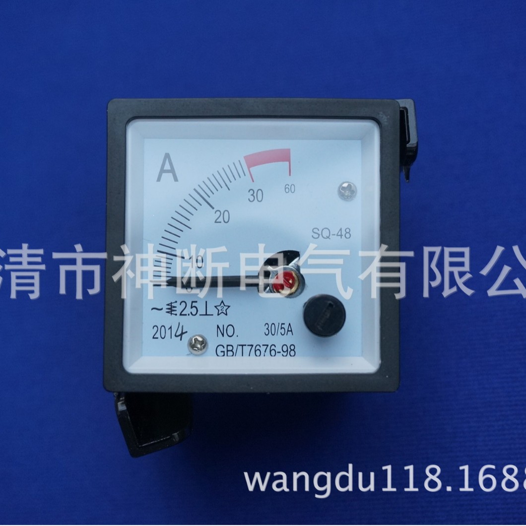 【上海新浦仪表出厂】SQ-48/30A显示60A电流表
