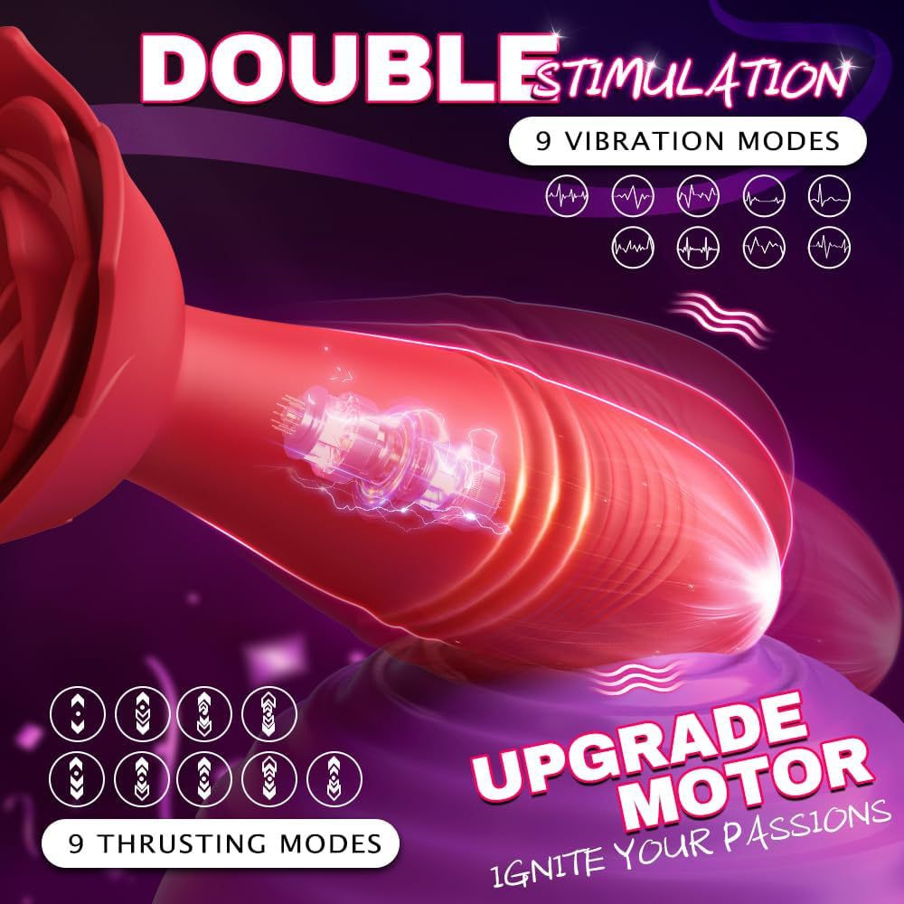 App-Controlled Vibrating Anal Plug, Silicone Wearable Remote-Control Massager, Red — detail image 3