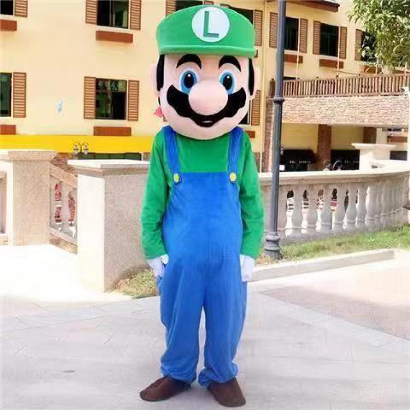 【多种颜色】网红马里奥超级玛丽卡通人偶服装成人行走开业宣传活|undefined