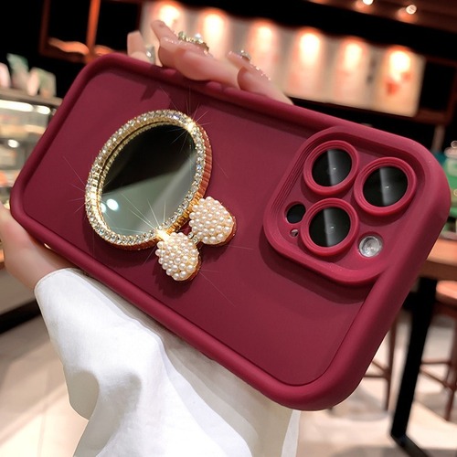 Suitable for iPhone 15 Promax mobile phone case, all-inclusive mirror, new Apple 14 protective cover, female advanced 13 silicone