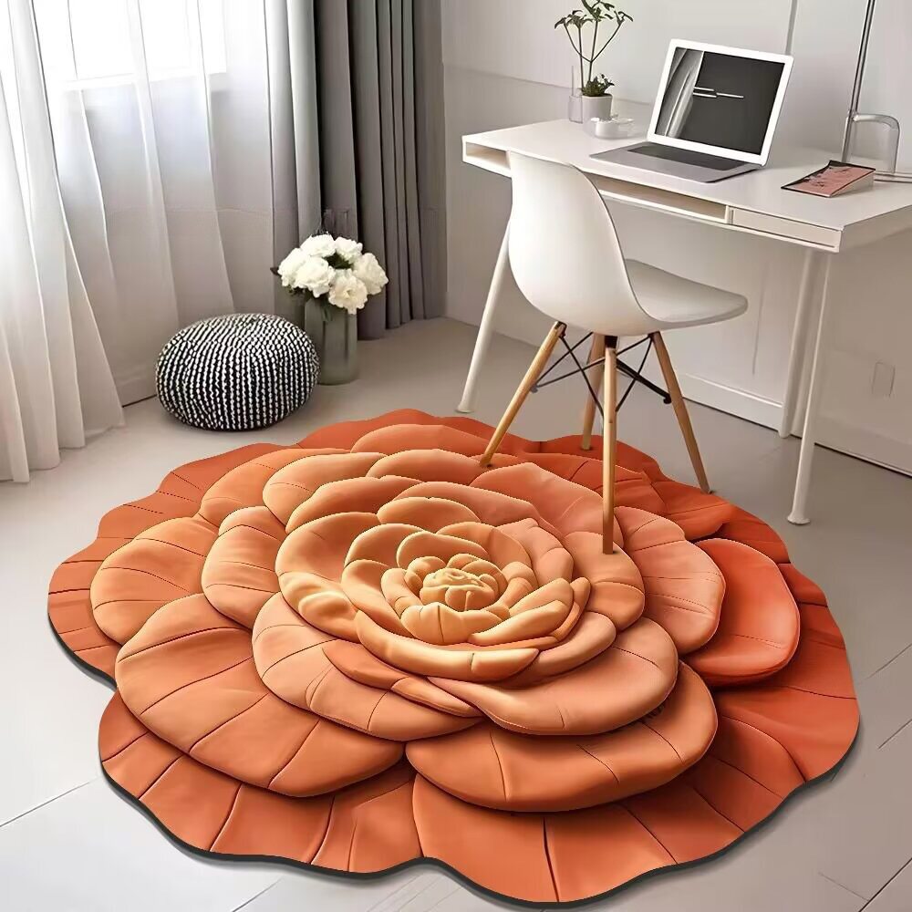 Luz de lujo 3D visualización floral alga barro alga alfombra decoración alfombra de secado rápido absorción de agua dormitorio alfombra de cama antideslizante