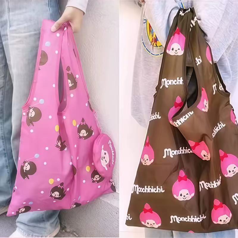 Japanese folding capacious cartoon cute shopping bag