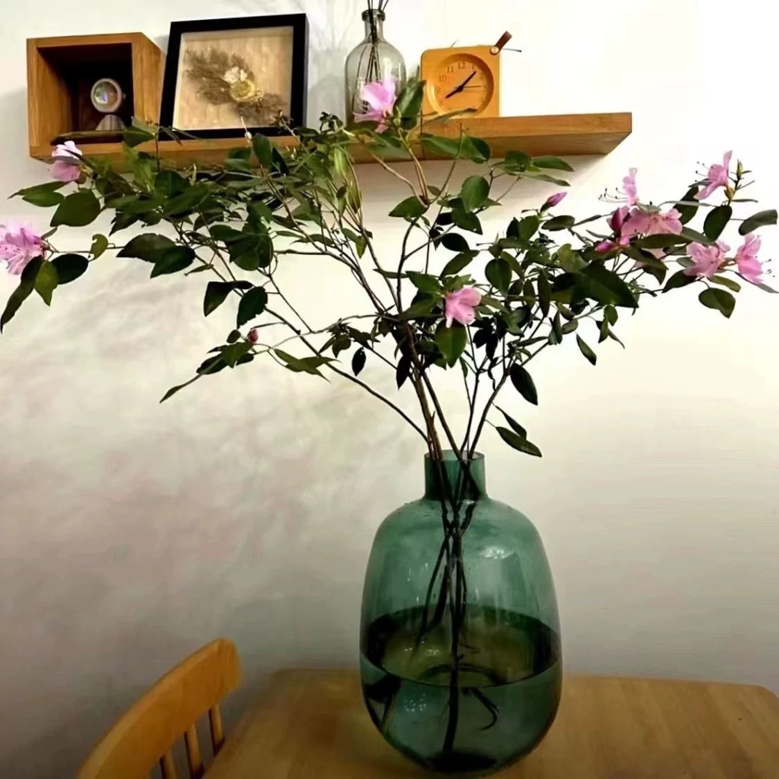 Nuevo Jiao Po jarrón de agua de cría de caballo borracho de madera tortuga de bambú Nan Tian bambú cortado de ramas de flores decorativo interior