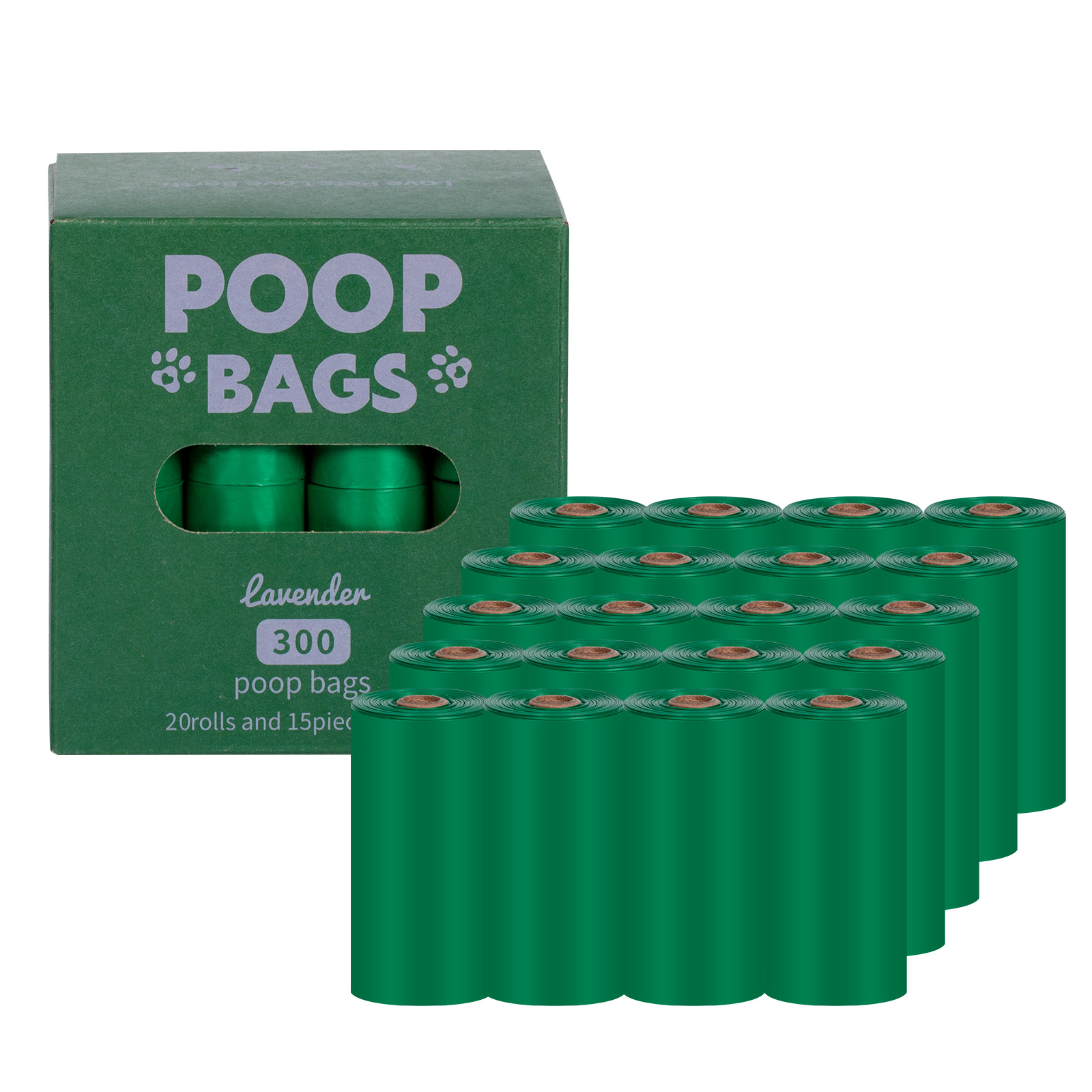 Nueva bolsa de mierda degradable ecológica para perros, bolsa de heces portátil, dispensador de clip de manos libres, bolsa de basura para mascotas