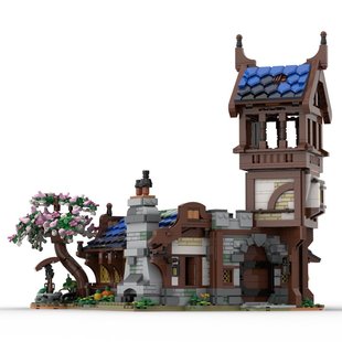 Трансграничная MOC-108800 Средневековая сторожевая вышка 2407 номер частицы игрушка Рождественский подарок