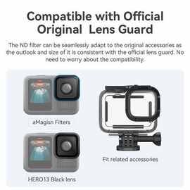 AMAGISN 1套 颜色：图片色 材质：铝合金+光学玻璃 适用于GoPro 1