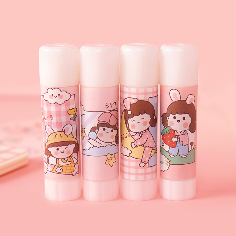 Solid glue stick wholesale office student solid glue supplies stationery business cute cultural creative transparent cartoon