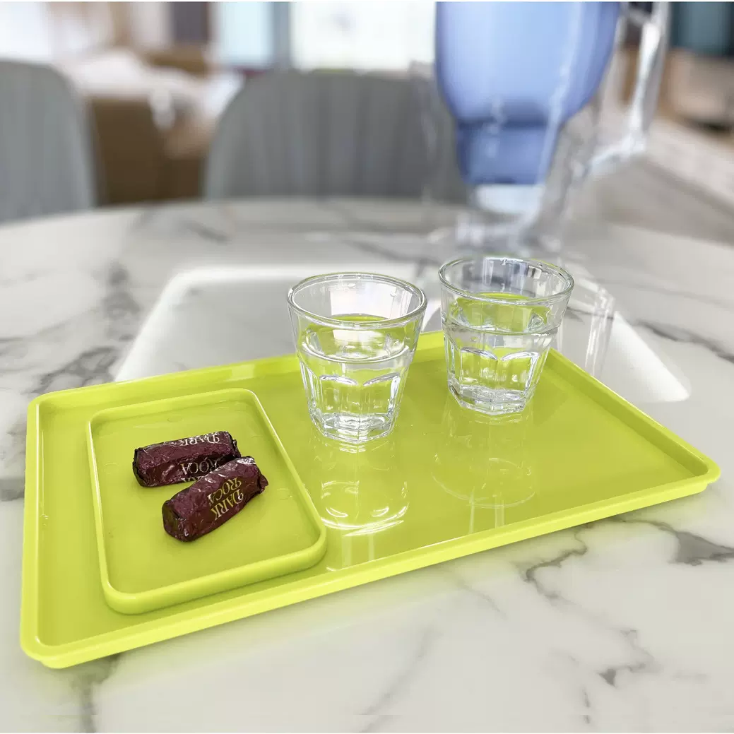 定制加工仿瓷塑料餐具沥水盘接水盘水杯托盘零食盘