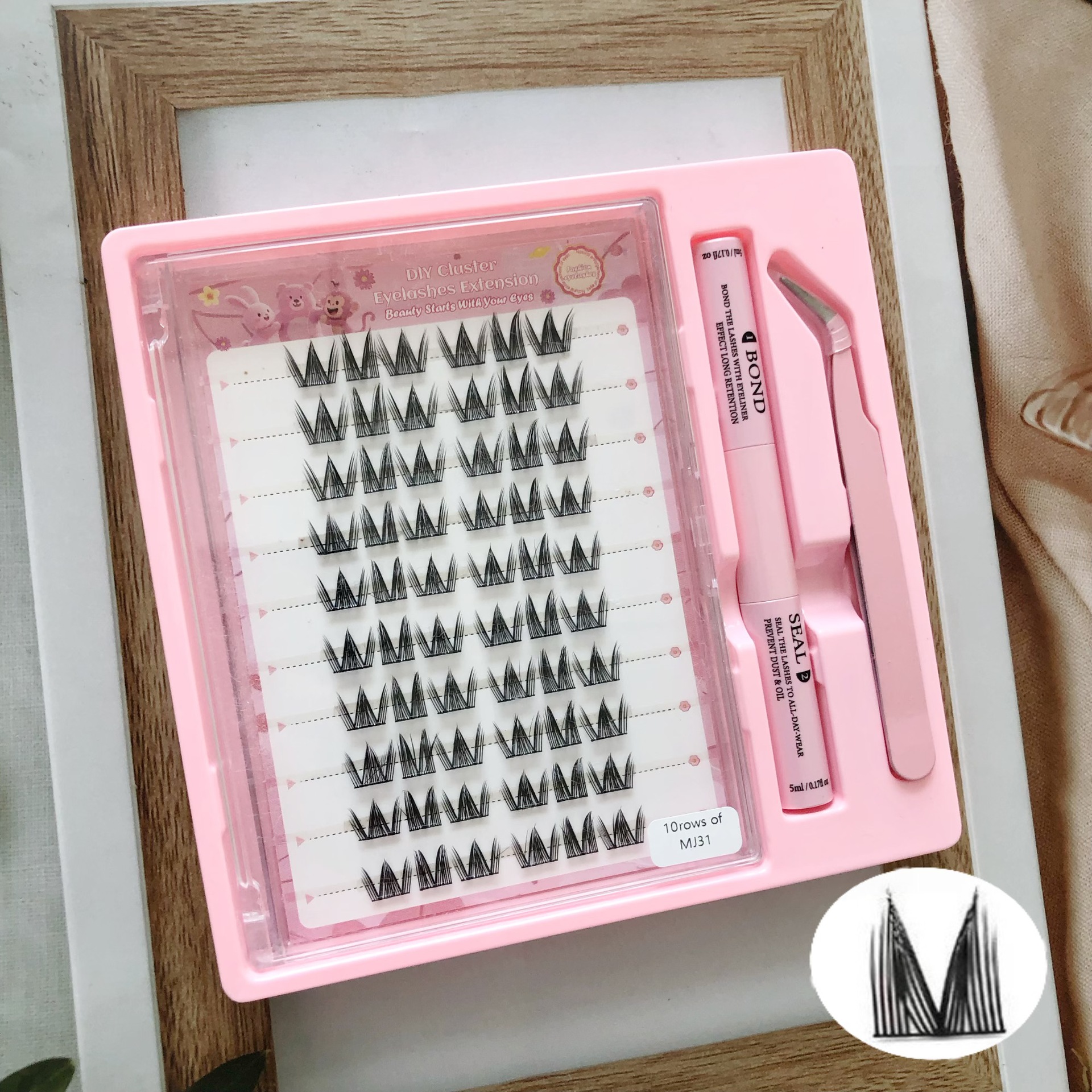 Conjunto de pestañas falsas transfronterizas, pestañas falsas de gato dulce de gran capacidad, ojos de gato dulces, japoneses naturales, lindos.