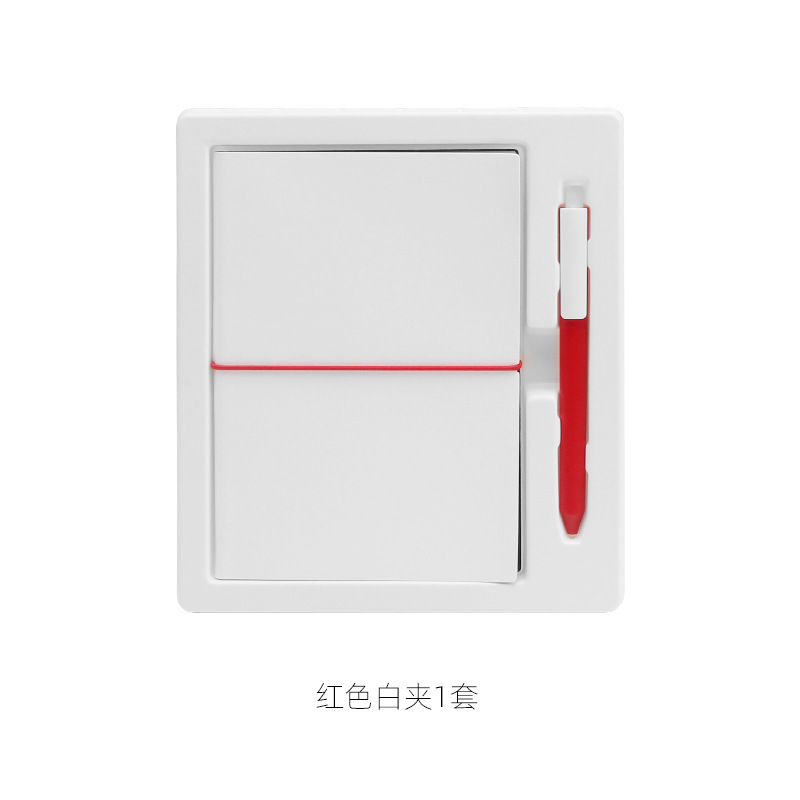 빨간색과 흰색 클립 1 세트
