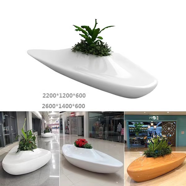 Parque de FRP paisajismo piscina de árboles cama de flores al aire libre gran piscina de plantación de árboles FRP piscina de árboles al aire libre taburetes de ocio