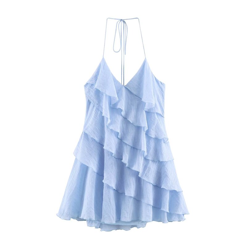 Cross-border foreign trade women's clothing 2026 summer new European and American resort style fashion layered decorative dress 8235487 Cross-border foreign trade women's clothing 2026 summer new European and American resort style fashion layered decorative dress 8235487