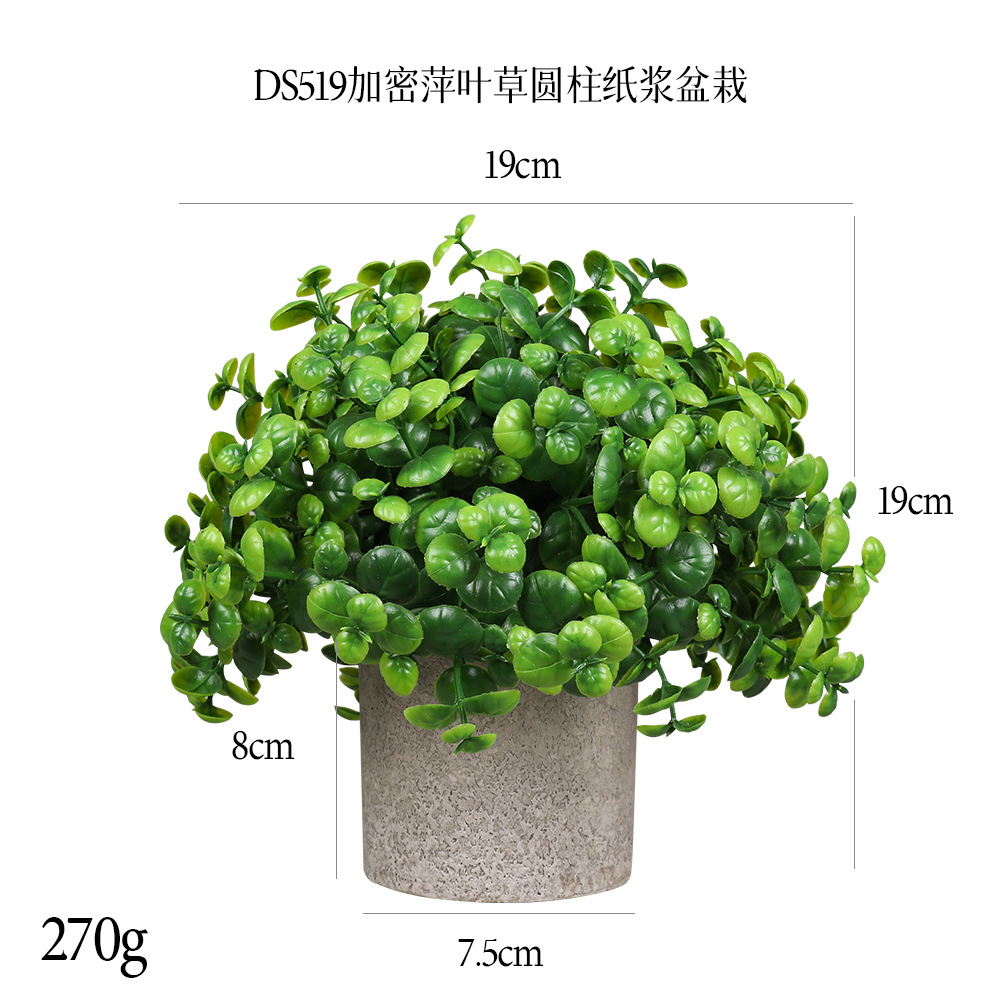 Más de 240 combinaciones populares de macetas con plantas verdes artificiales, decoraciones para el hogar, flores artificiales, bonsáis cilíndricos de pulpa de papel.