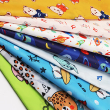 仿尼龙斜纹全涤布料 卡通印花 箱包手袋童车童装 环保涤纶面料