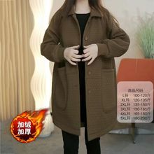 加绒加厚大码色风衣中长款女2025秋冬新款高档厚外套宽松显瘦外贸