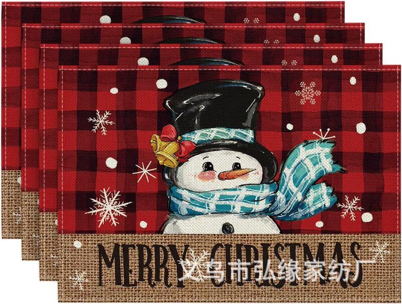 国境を越えた新しいクリスマス装飾クリスマステーブル旗クリエイティブクリスマステーブルクロステーブルマットクリスマステーブル装飾家の衣装|undefined