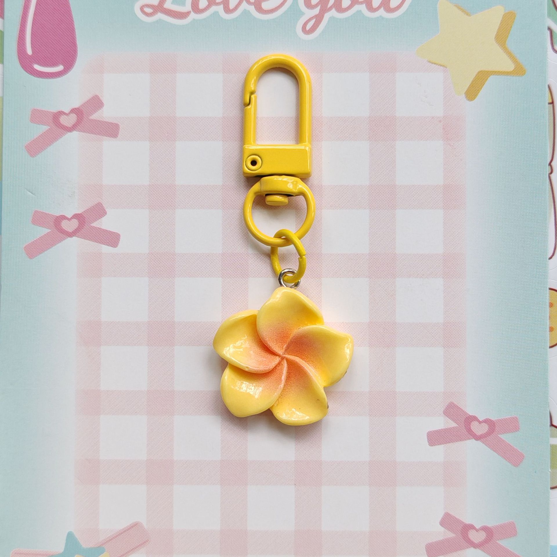 Women's Gender 1 Piece Cute Plumeria Alloy Plastic Women's Bag Pendant Keychain