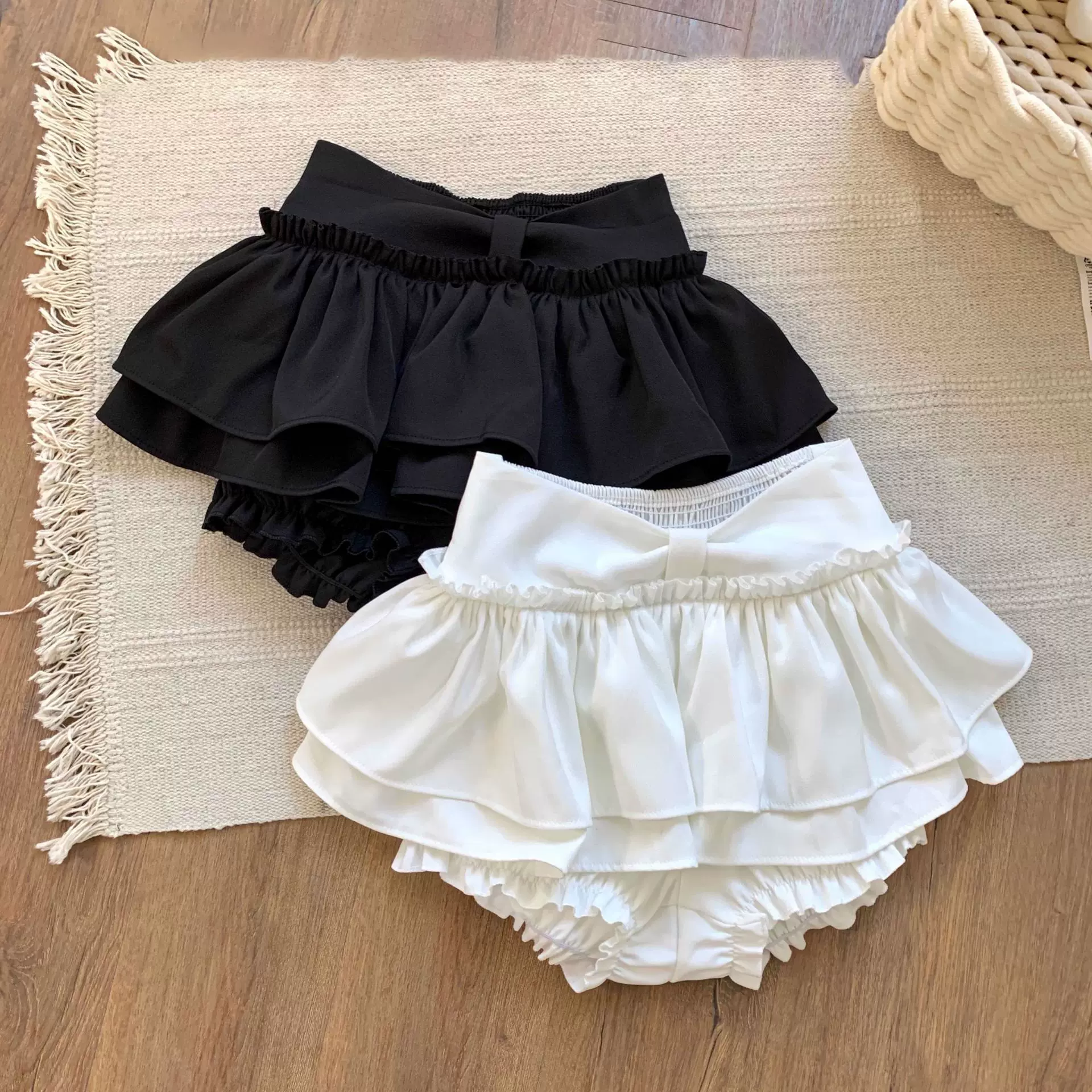 纯欲辣妹风蓬蓬a字半身裙女芭蕾风白色裙女百搭黑色蛋糕裙超短裙