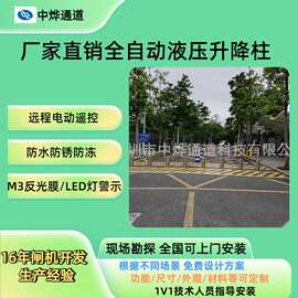 厂家直销全自动液压升降柱银行大门防撞挡车柱校门口遥控升降柱