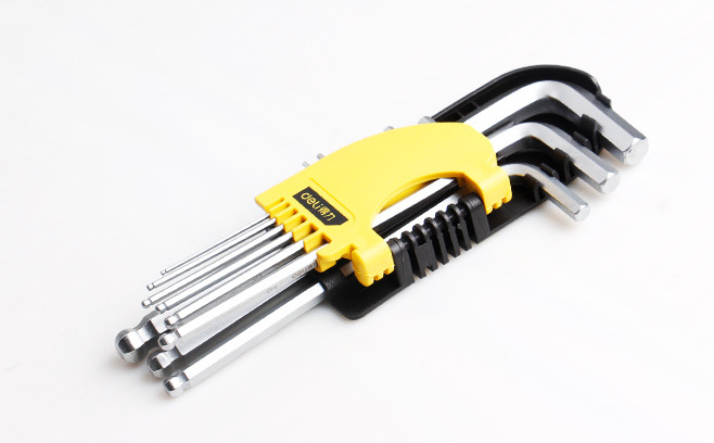 得力工具DL3090_加长球头内六角9件套1.5-10（mm）内六角DL3088