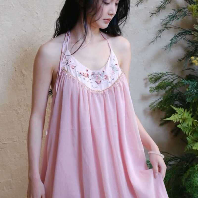SLEEP LU Zhao Lusi Xu Yan Same Style "Dreaming" New Chinese Romantic Girl's Broken Skirt Pajamas Pajamas