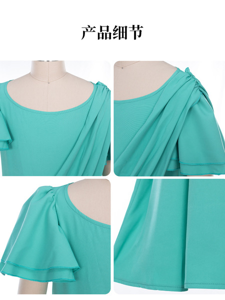 Green long skirt